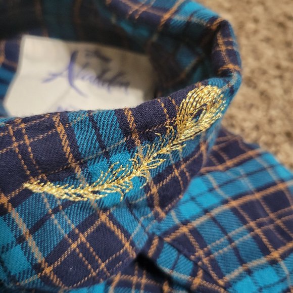 Aladdin Cakeworthy Plaid Women's Medium Jasmine A Prince Does Not Define Me - Picture 8 of 15